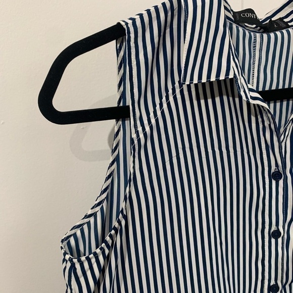 SIMON EXCLUSIF CONTEMPORAINE - stripes top sleeveless size medium - tunic - Picture 5 of 8